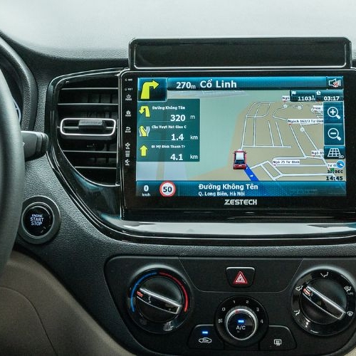 Bản đồ dẫn đường trên màn hình Hyundai Accent 2022
