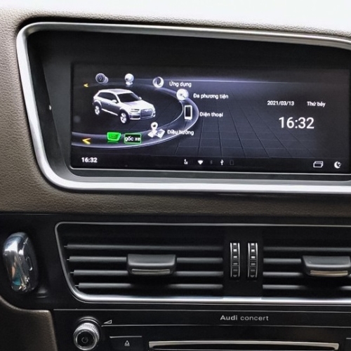 Màn hình Android Audi Q5 giữ nguyên giao diện, chức năng nguyên bản của xe Audi