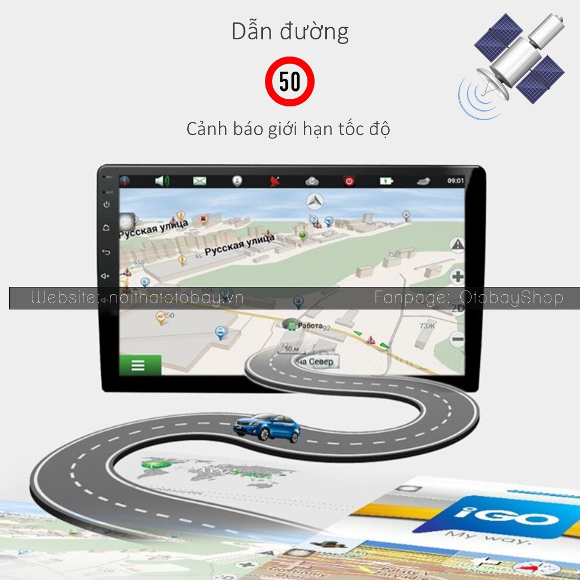 Màn Hình Android Chevrolet Aveo 2006-2012 55 Morcar dan duong va canh bao toc do
