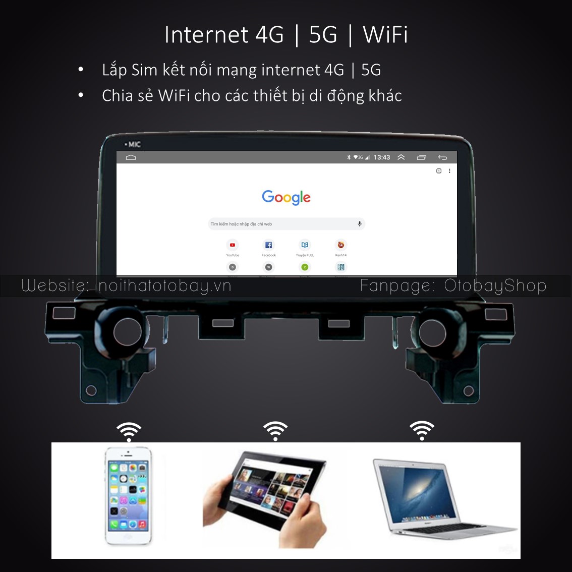 Màn Hình Android Mazda BT50 2014-2019 (10.25") 32 Morcar ket noi internet qua sim