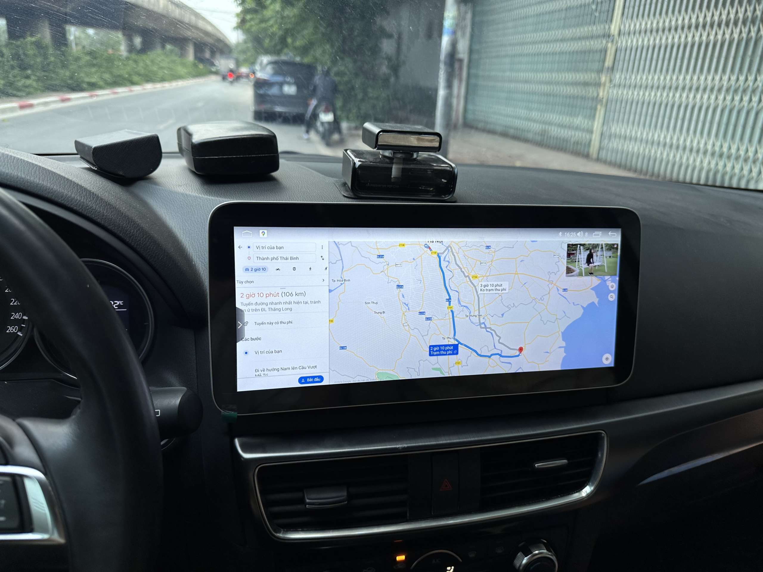 Bản đồ dẫn đường trên màn hình Android 12,3" Mazda Cx5 2016