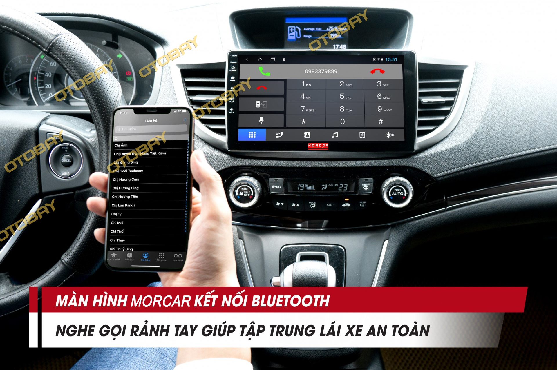 Màn hình ô tô Morcar phiên bản 2020 9 màn hình morcar kết nối nghe gọi điện thoại