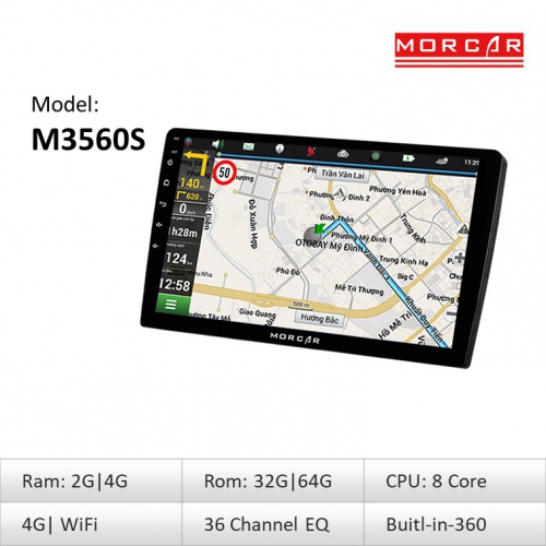Morcar M3650S - Màn hình Ô tô thông minh CPU 8 nhân 4 man hinh morcar m3560s man hinh oto chip 8 nhan 5