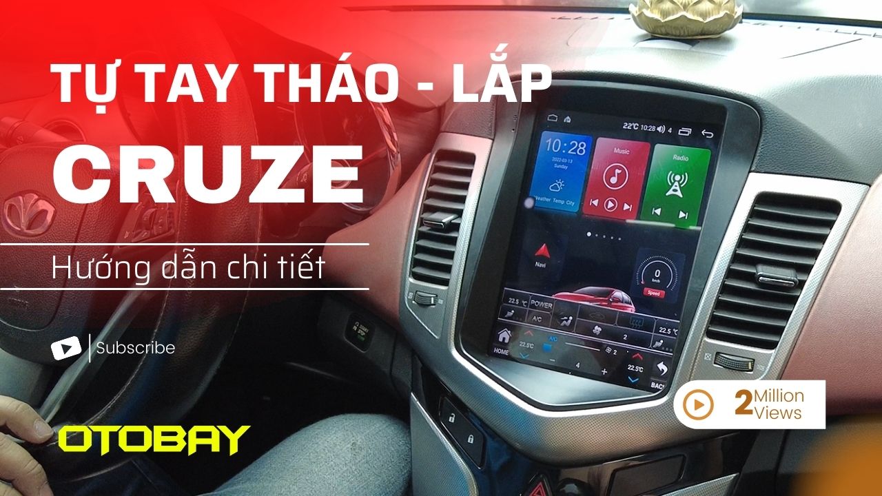 otobay huóng dãn cách tháo dàu cd và láp màn hình tesla chevrolet cruze